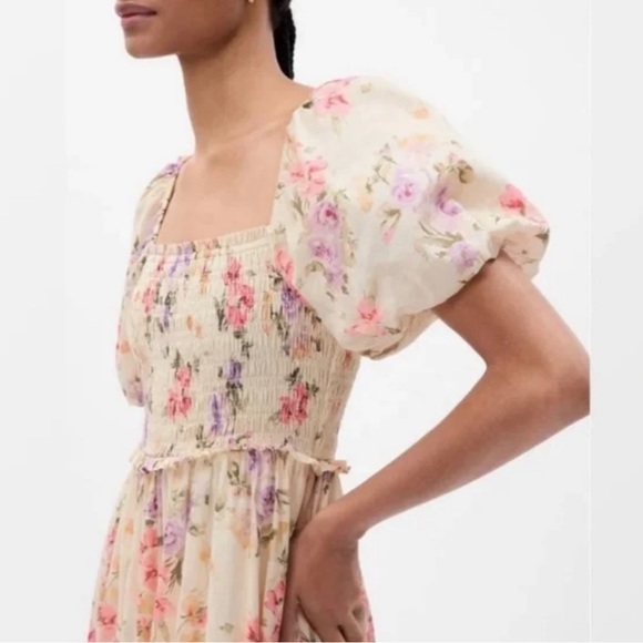 GAP x LoveShackFancy floral puff sleeve dress. Multiple sizes. NWT - Picture 2 of 8